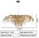 D74.8"*H23" chandelier,chandeliers,branch,pendant,iron,crystal,living room,kitchen island,big table,long table