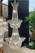 27.6'' round long crystal chandelier 2 layers shiny staircase