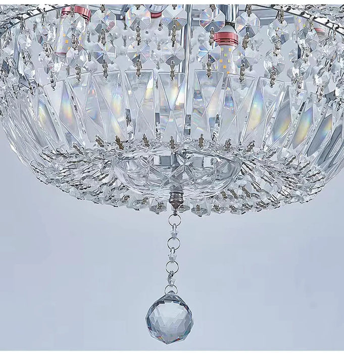 Lámpara de araña de cristal de lujo, ligera, moderna, multicapa, extragrande, para sala de estar/comedor/villa