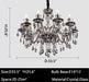 D33.5"*H25.6" chandeliers,crystal chandelier,dining room chandeliers,bedroom chandelier,dinining room,modern,vintage crystal chandelier,branch,candles