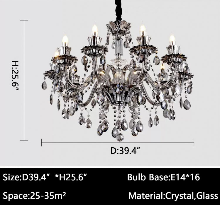 D39.4"*H25.6" chandeliers,modern chandeliers,crystal chandelier,dining room chandeliers,bedroom chandelier,bedroom,dinining room,modern,vintage crystal ,branch,candles