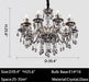 D39.4"*H25.6" chandeliers,modern chandeliers,crystal chandelier,dining room chandeliers,bedroom chandelier,bedroom,dinining room,modern,vintage crystal ,branch,candles