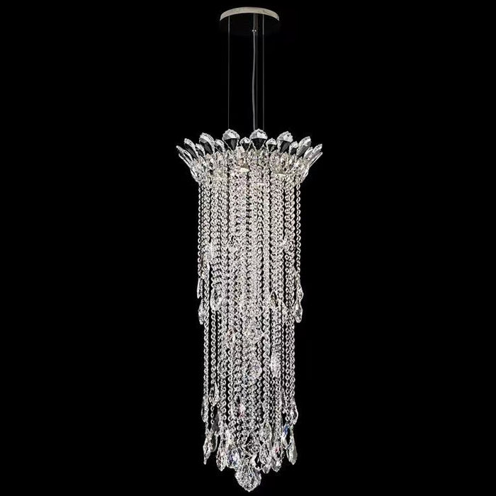 Extra Large Light Luxury Stairwell Crystal Tassel Chandelier for Staircase/High Floor Hall/Loft