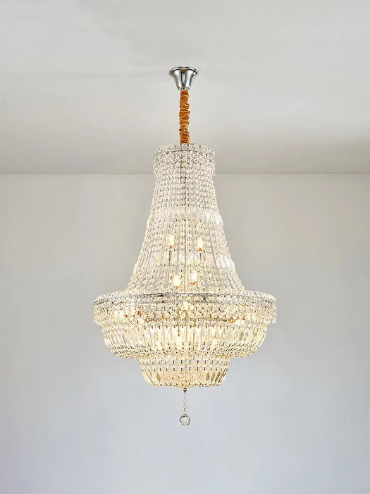 Lampadario di cristallo di lusso leggero moderno multistrato extra large per soggiorno/sala da pranzo/villa