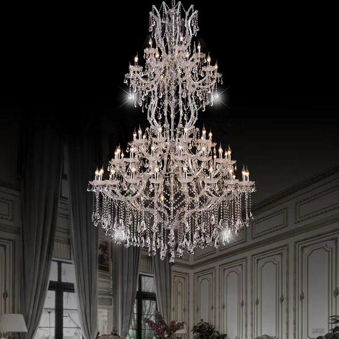 Candelabro de cristal con vela europea atmosférica de lujo, diseñador creativo para Hotel/Villa/sala de estar
