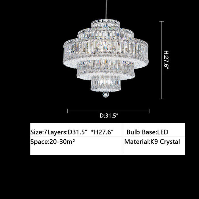 D31.5"*H27.6" chandelier,chandeliers,crystal chandelier,modern chandeliers,honeycomb,living room chandelier,extra large ,multi-layer,luxury