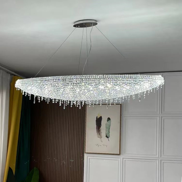 Designer Creative Light Luxury Boat-shaped Crystal Chandelier for Bedroom/ Living Room/ Bar /Dining Room