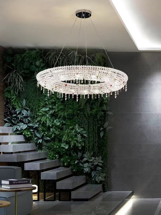 New Modern Oversized Luxury Crystal Chandelier for Staircase / Villa / Duplex Hall / Living Room
