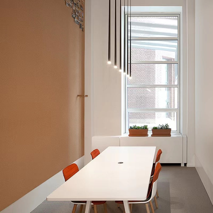 Lampadario lungo conico moderno e minimalista per sala da pranzo/soggiorno/soffitto duplex/scala a chiocciola