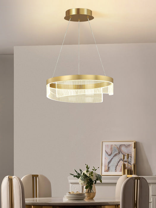 Designer Recommendation Modern Simple Ring Round Crystal Chandelier for Living Room/Bedroom/Dining Room