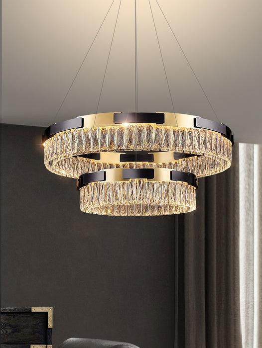 Nuevo Candelabro de cristal redondo/ovalado de lujo, luz moderna recomendada por el diseñador, para sala de estar/comedor