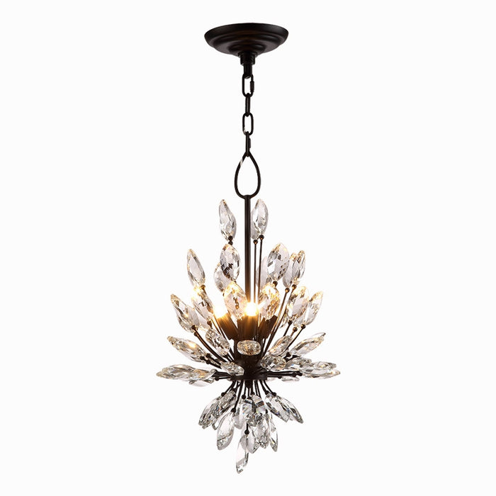 Lampadario di cristallo moderno a forma di bouquet in ferro battuto per soggiorno/sala da pranzo/caffetterie