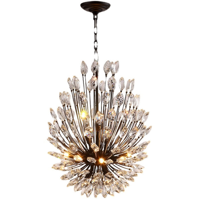 Lámpara de araña de cristal con forma de ramo de arte del hierro moderno para sala de estar/comedor/cafeterías