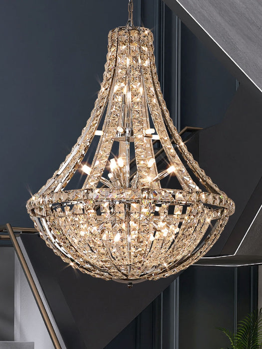 New Extra Large Luxury and Elegant Crystal Chandelier for Living Room/Staircase/Foyer/Villa/Duplex Hall