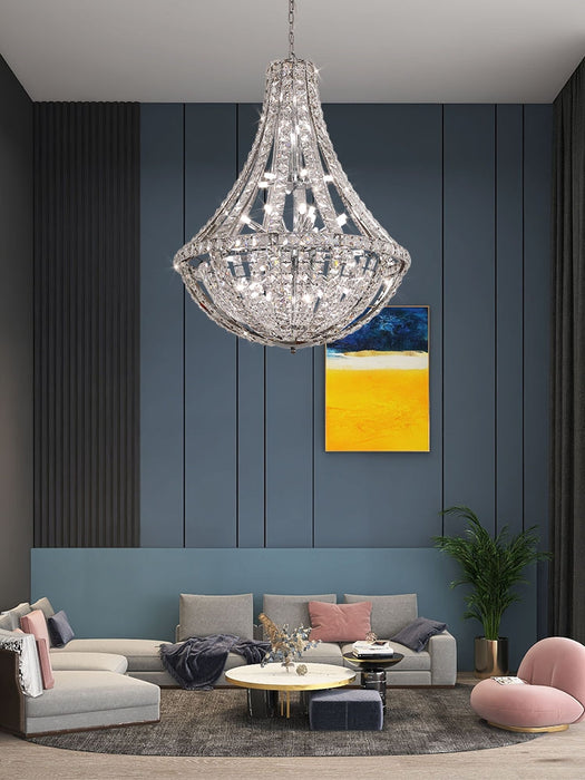 Nuovo lampadario di cristallo extra large, lussuoso ed elegante, per soggiorno/scala/foyer/villa/sala duplex