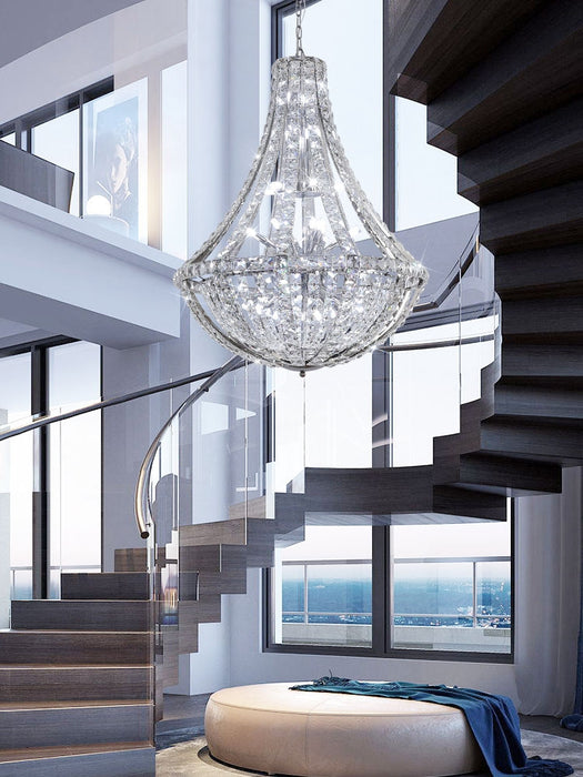 Nuevo Candelabro de cristal Extra grande, lujoso y elegante para sala de estar/escalera/vestíbulo/Villa/pasillo dúplex