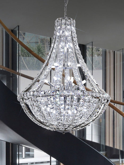 Nuovo lampadario di cristallo extra large, lussuoso ed elegante, per soggiorno/scala/foyer/villa/sala duplex