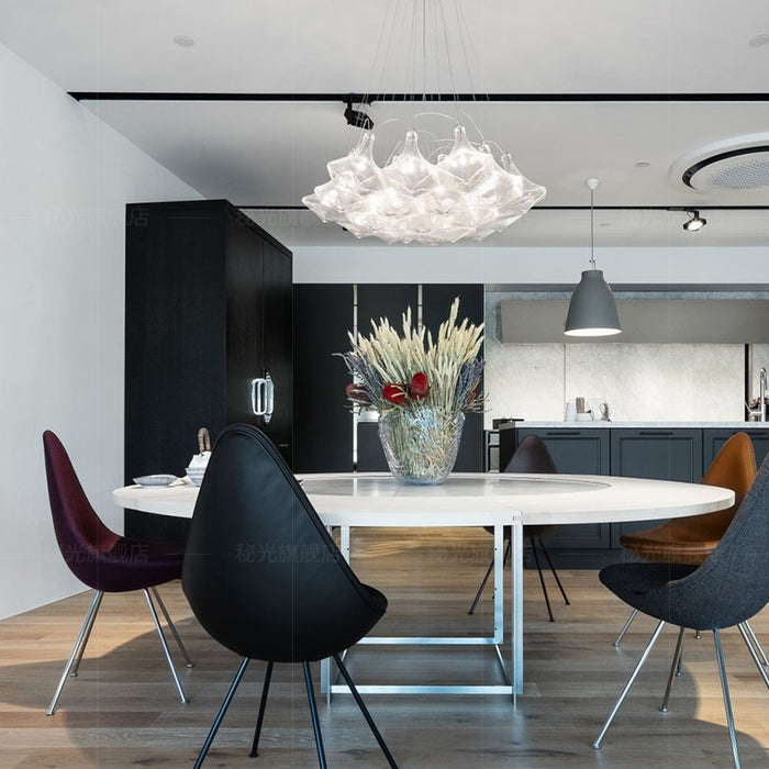 New Oversize Modern Minimalist Glass Art Chandelier for Living Room/Stairs/Foyer