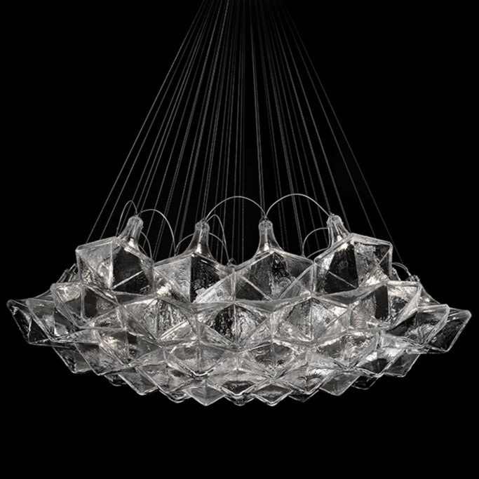 Nuevo Candelabro artístico de cristal minimalista moderno de gran tamaño para sala de estar/escaleras/vestíbulo