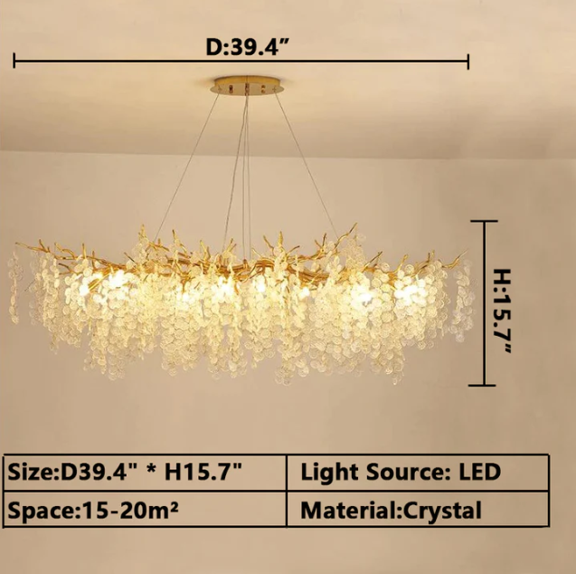 Luxury Branches Crystal Frosted Glass Chandelier Designs for Living /Dining Room Elegant Ceiling Light Wall Lamp Home Set