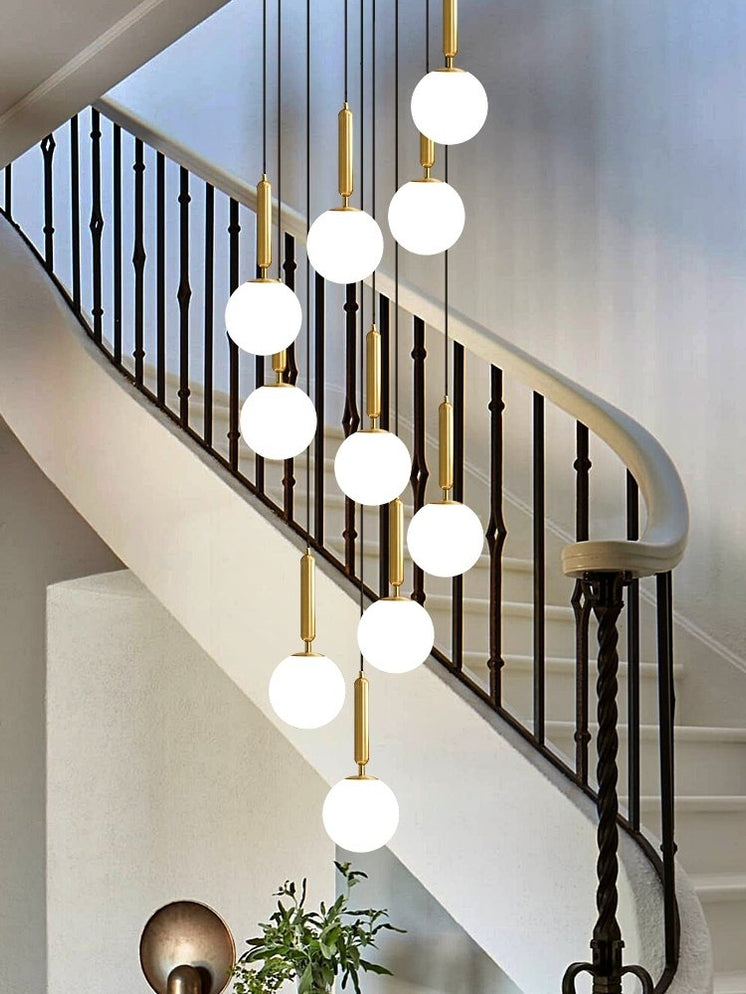 Extra Large Nordic Minimalist Long Pendant Light for Spiral Staircase ...