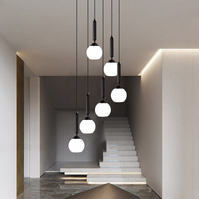 Extra Large Nordic Minimalist Long Pendant Light for Spiral Staircase/High-ceiling Room