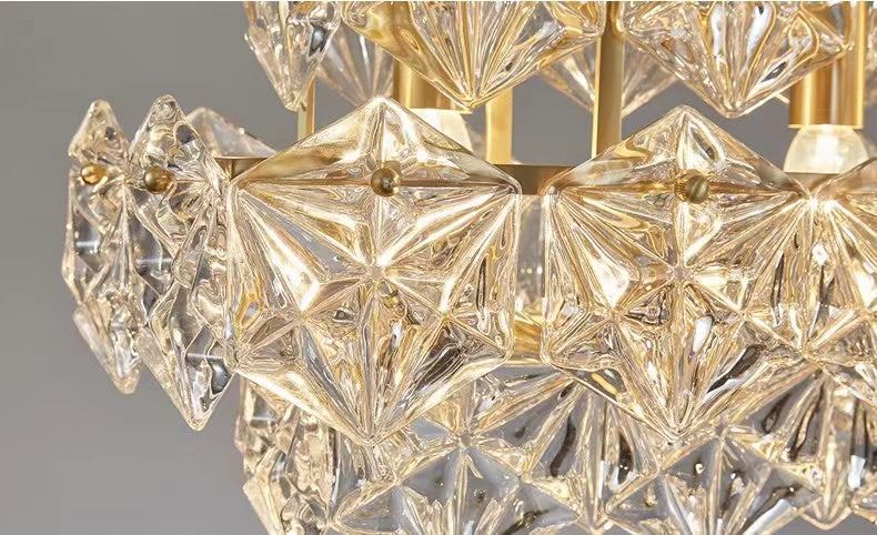 Designer Recommended Modern Rectangle Crystal Pendant Chandelier for Dining Table/Kitchen Island/Bar
