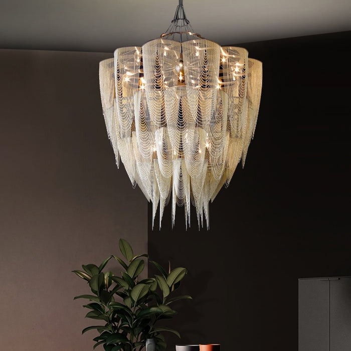 chandelier,chandeliers,extra large,large,huge,big,long,high,tassel,waterfall,metal,aluminum,flush mount,ceiling,pendant,stairs,spiral staircase,loft,villa,duplex hall