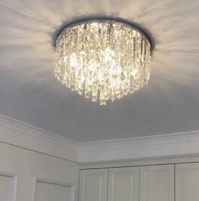 Lámpara colgante de cristal de lujo de gran tamaño para sala de estar/dormitorio