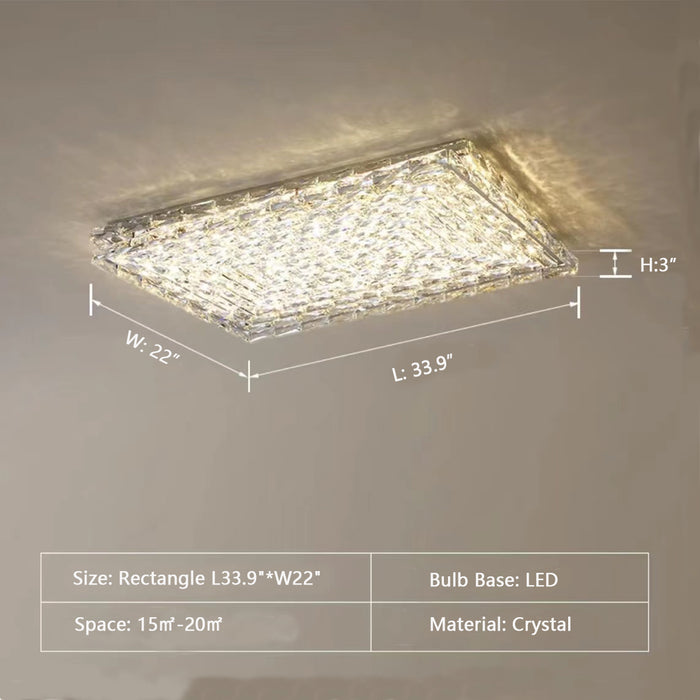 Rectangle: L33.9"*W22.0" chandelier,chandeliers,flush mount,ceiling,crystal,metal,extra large,large,big,huge,rectangle,square,luxury