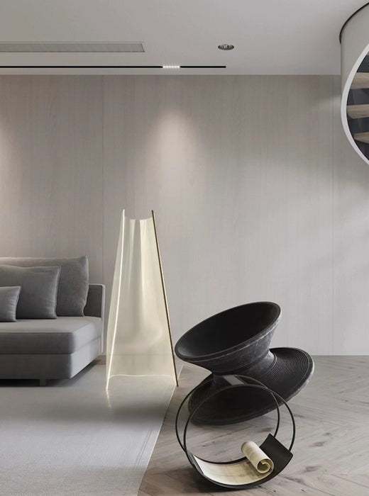 2023 Trends Art Paper Floor Lamp Abstract Acrylic Modern Floor Light For Living Room