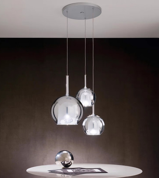 Lampadario lungo con scale luminose combinate in vetro a bolle nordiche per soggiorno/comodino/sala da pranzo/scale