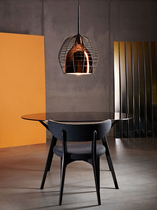 Lampadario a sospensione moderno e minimalista con gabbia in metallo, tavolo da pranzo, per sala da pranzo/isola cucina/comodino