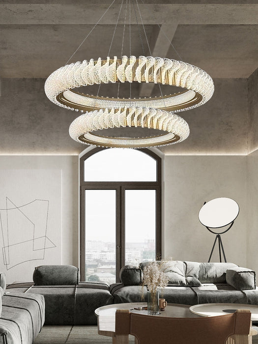 Lámpara de araña moderna de acero inoxidable con niveles extragrandes para sala de estar/vestíbulo/entradas grandes