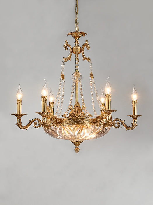 Lampadario a candela con pendente in cristallo di lusso in stile europeo per soggiorno/foyer/ingressi/corridoio