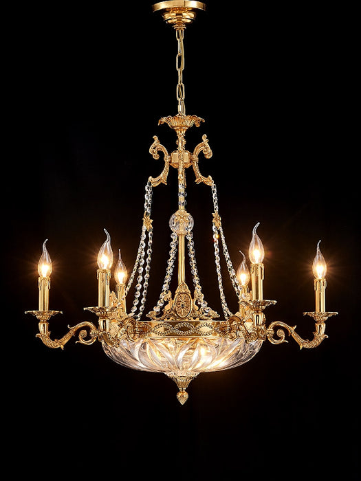 Lampadario a candela con pendente in cristallo di lusso in stile europeo per soggiorno/foyer/ingressi/corridoio