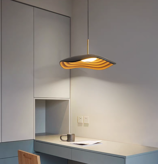 Lampadario in resina a disco irregolare moderno e minimalista per sala da pranzo/isola cucina/bar