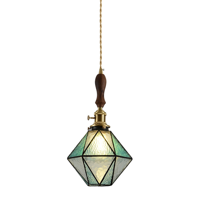 Lampadario Tiffany a sospensione in vetro colorato in stile vintage per sala da pranzo/bar/comodino
