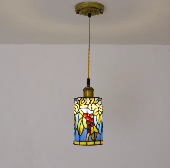 Tiffany Retro Art Colored Glass Pendant Chandelier for Dining Table/Hallway/Kitchen Island