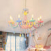 chandelier,chandeleirs,macaron,colorful,colored,stained,candle,pendant,glass,stainless steel,metal,crystal,bedroom,living room,romantic,cute