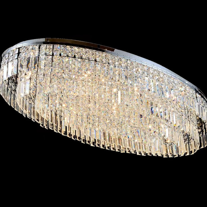 Lampadario di cristallo multi-livello extra large da incasso Lampadario moderno di lusso per soggiorno/sala da pranzo/camera da letto