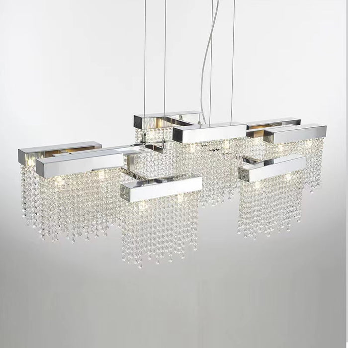 Extra Large Luxury Tassel Crystal Pendant Long Light Designer Models for Dining/Living Room/Kitchen Island