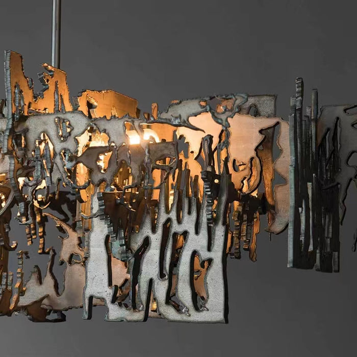 Oversize Post-modern Avant Art Irregular Metal Piece Pendant Chandelier for Living/Dining Room/Kitchen Island
