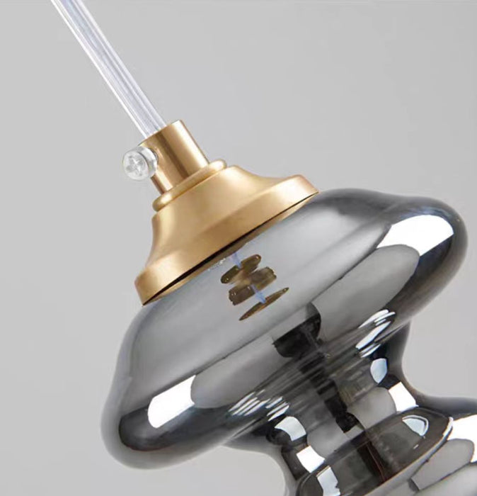 Lámpara colgante de cielo estrellado de cristal totalmente de cobre asequible para comedor/bar/isla de cocina
