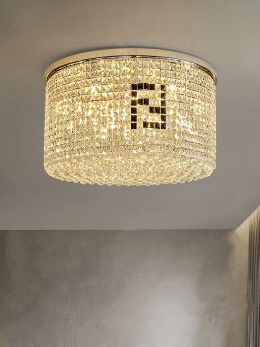 Lámpara redonda colgante de cristal de montaje empotrado modelo de diseñador para sala de estar/comedor/estudio