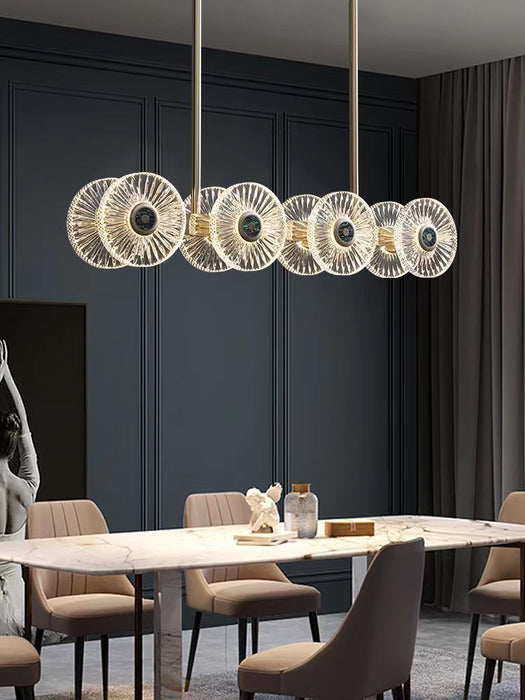 Lámpara colgante de acrílico redonda creativa de lujo, luz moderna, para salón/comedor/dormitorio