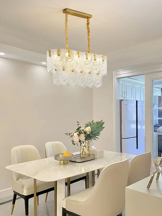Lámpara colgante de cristal con diseño de lujo, luz nórdica, adecuada para sala de estar/comedor/dormitorio