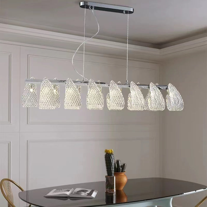 Lámpara colgante de ramo de flores de cristal de arte posmoderno para salón/comedor/dormitorio