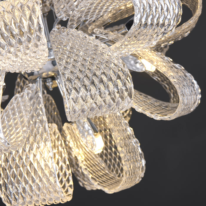 Lámpara colgante de ramo de flores de cristal de arte posmoderno para salón/comedor/dormitorio