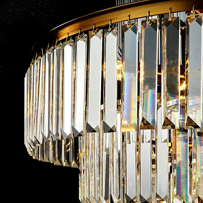 2022 New Style Round Crystal Chandelier Modern Gold Ceiling Light Fixture For Living/ Bedroom